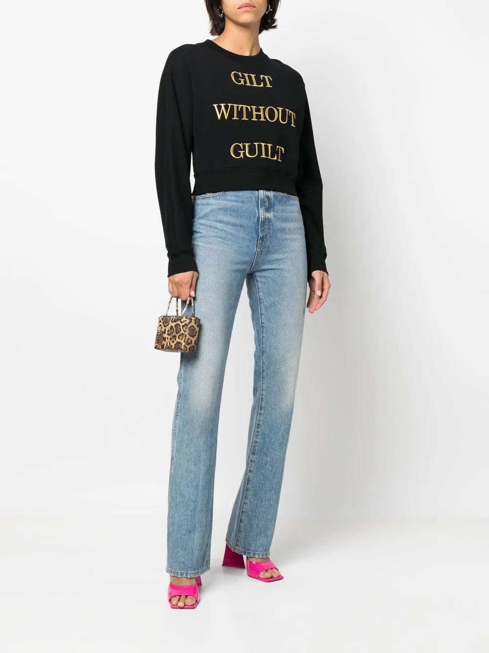 Embroidered Slogan Jumper