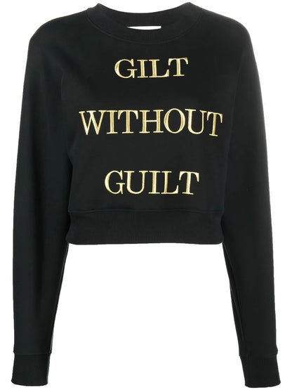 Embroidered Slogan Jumper