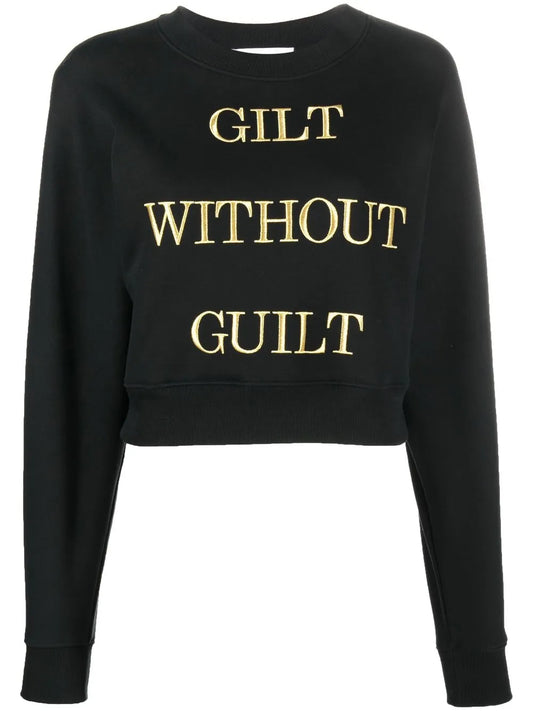 Embroidered Slogan Jumper