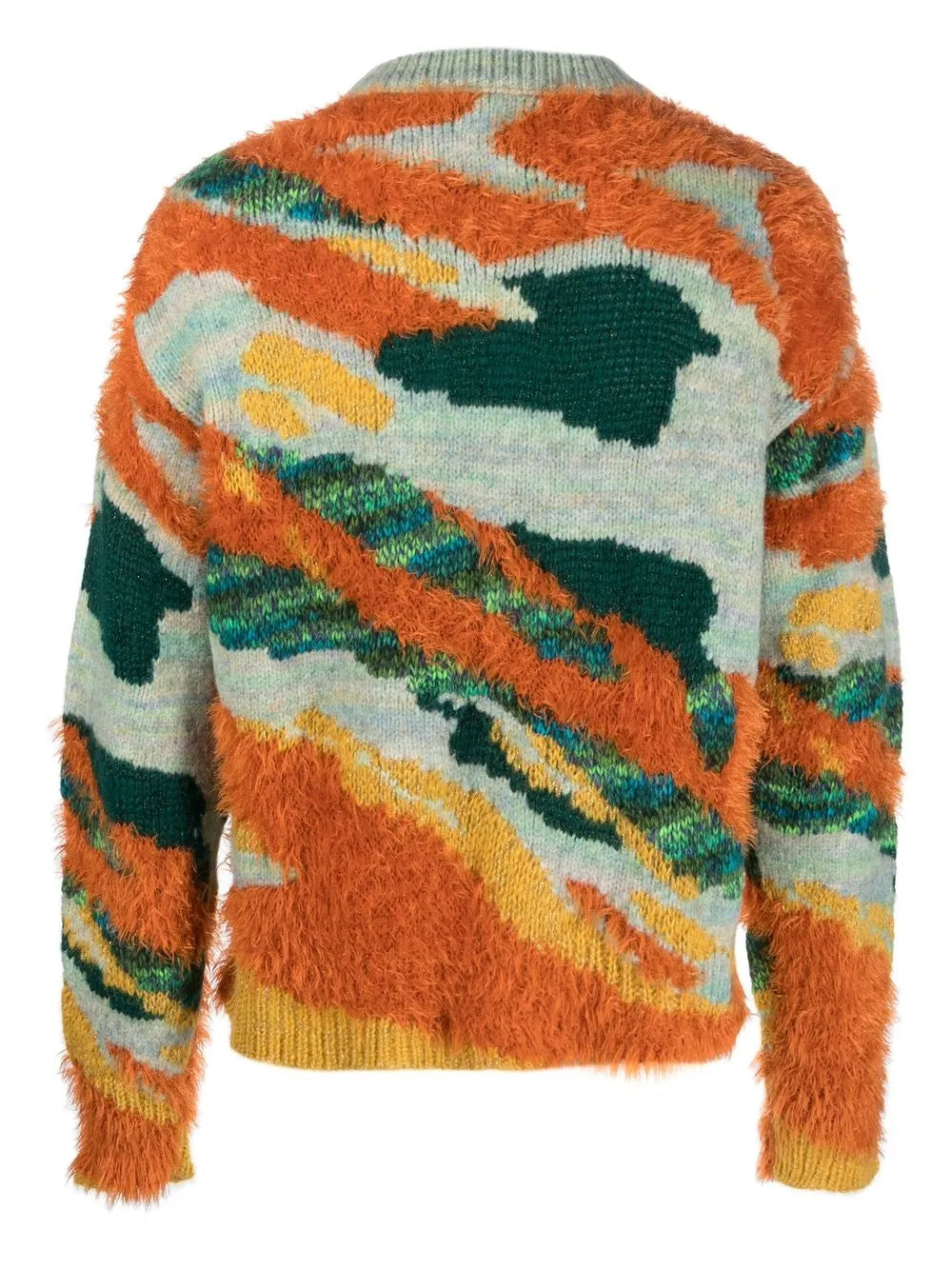 Camouflage-Pattern Crew Neck Jumper