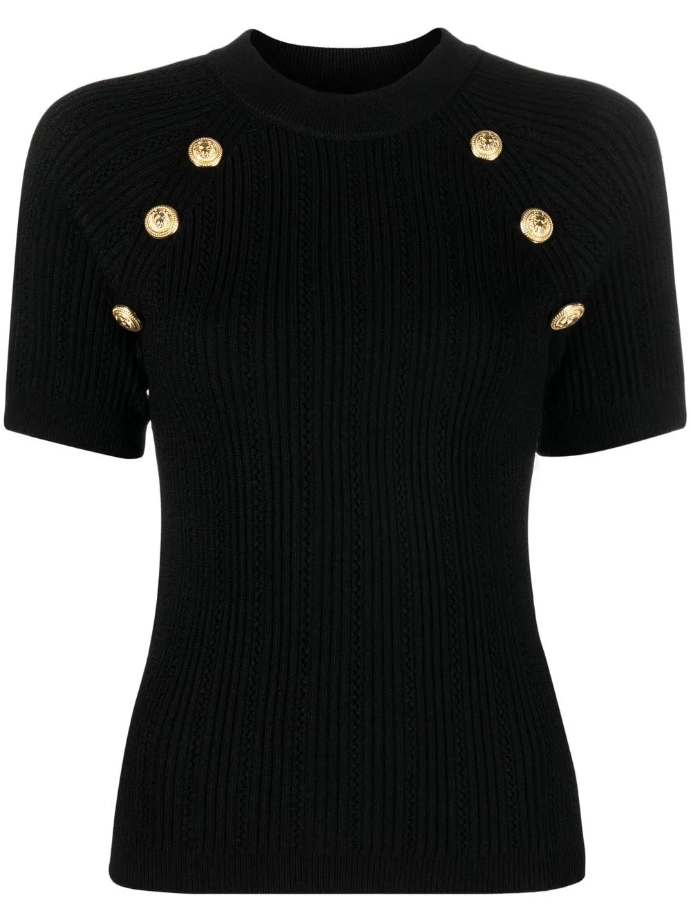 Button-Detail Short-Sleeve Top