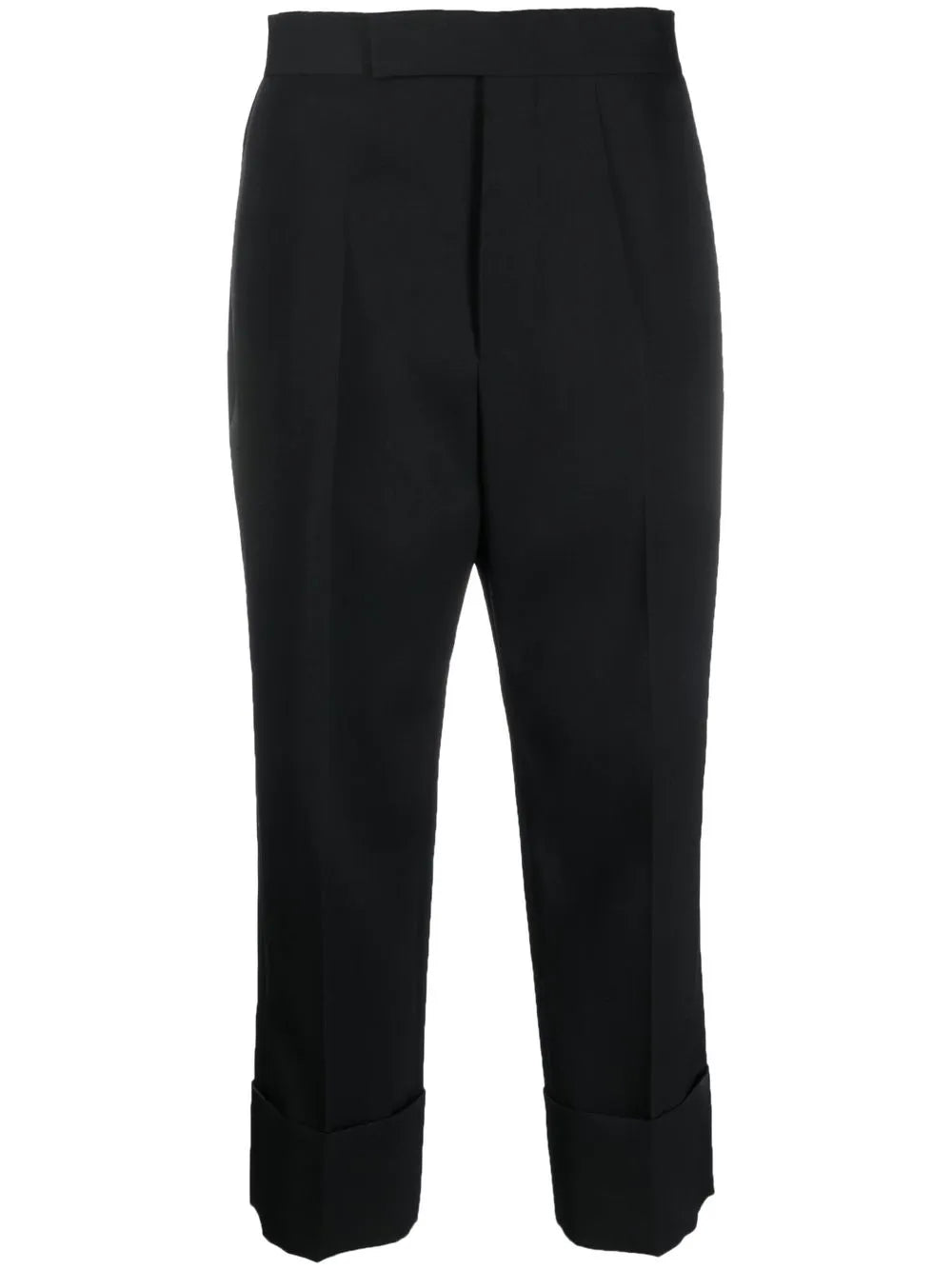 Cropped Leg Wool Trousers