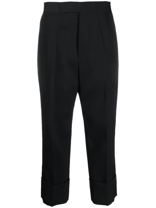 Cropped Leg Wool Trousers