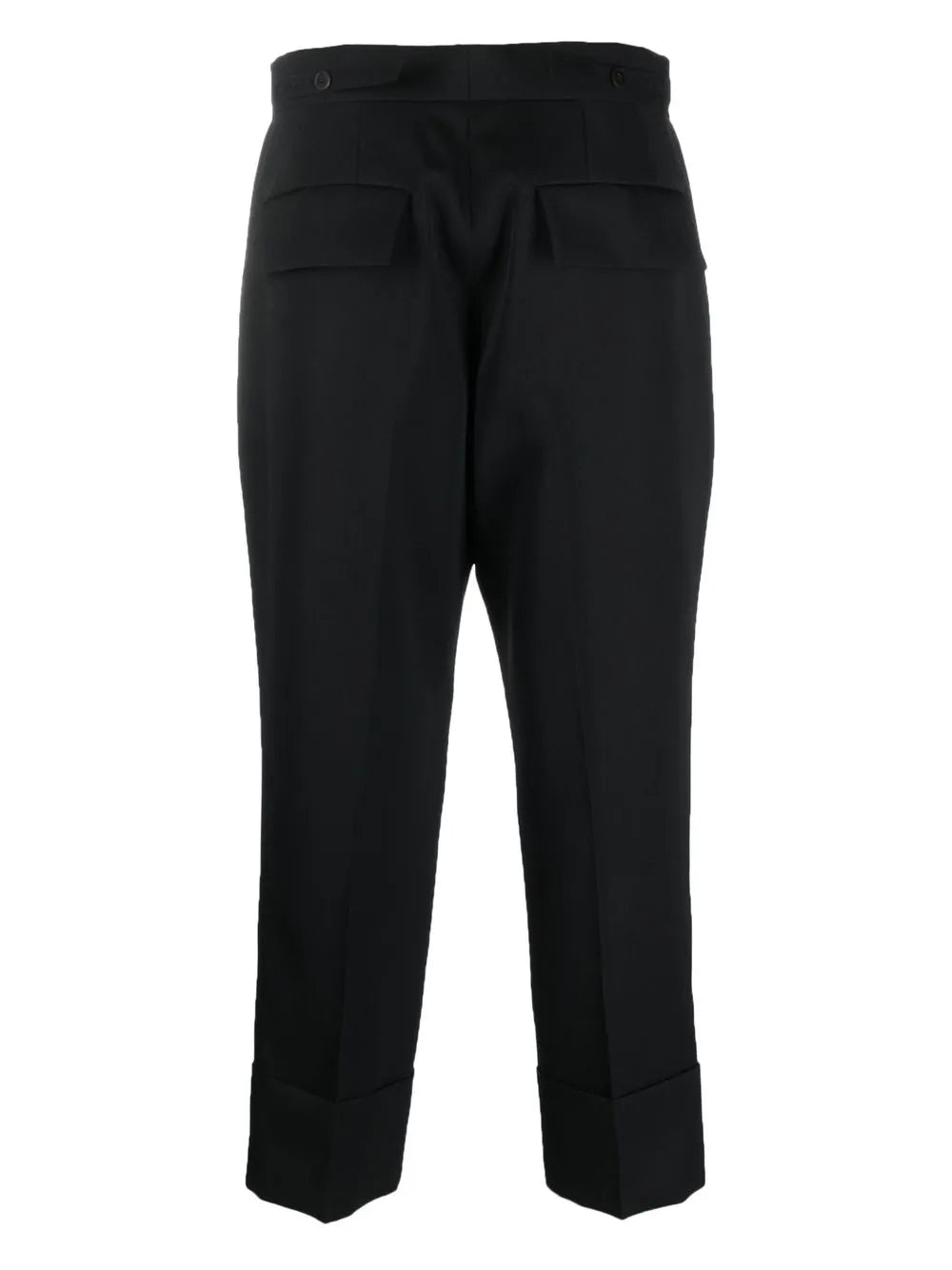 Cropped Leg Wool Trousers