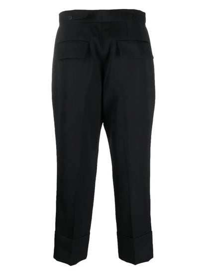 Cropped Leg Wool Trousers