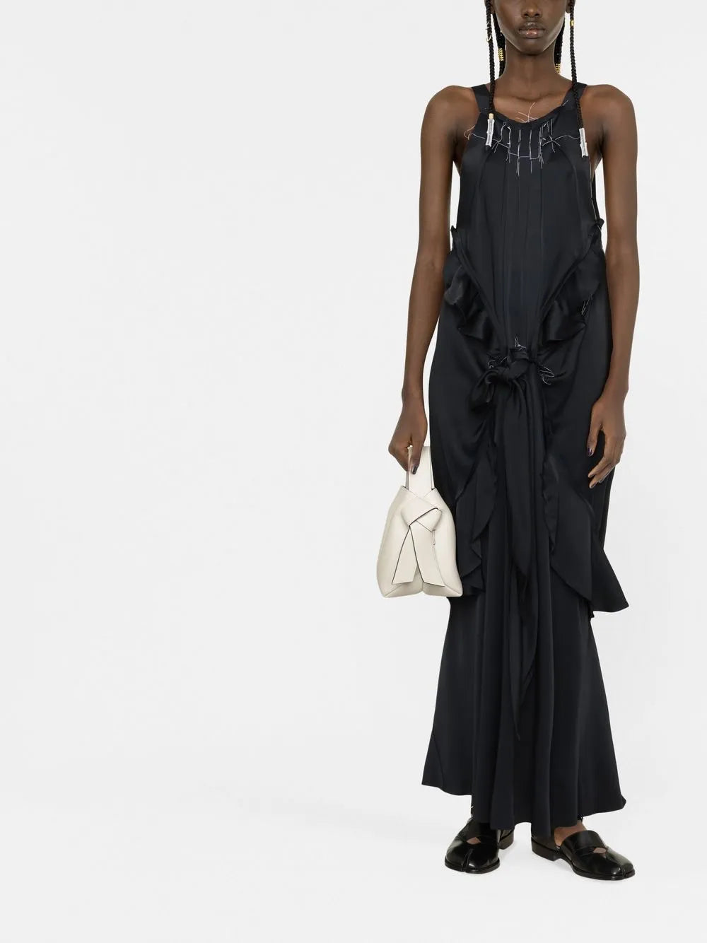 Crepe Satin Maxi Dress