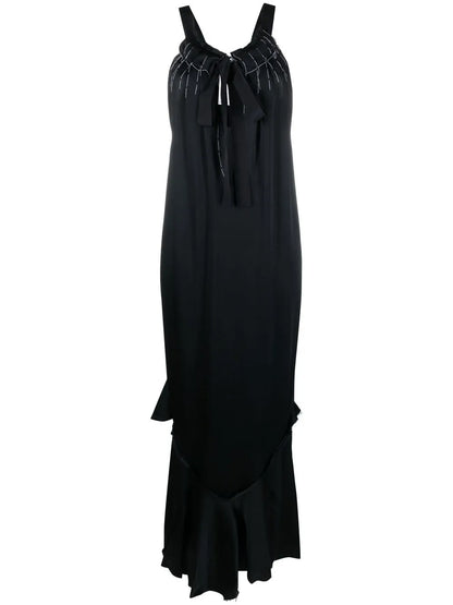 Crepe Satin Maxi Dress