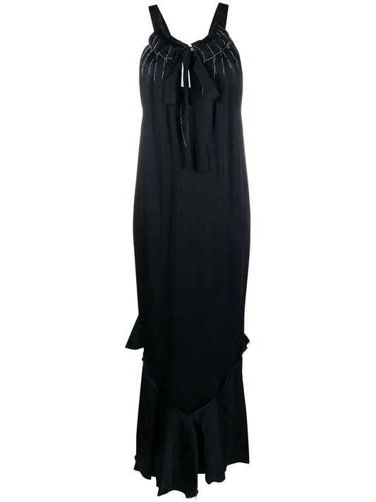 Crepe Satin Maxi Dress