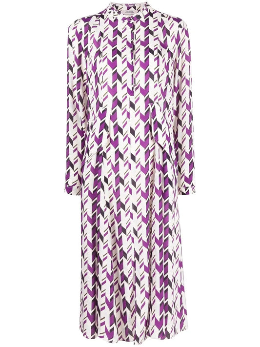 Geometric Pattern Midi Dress