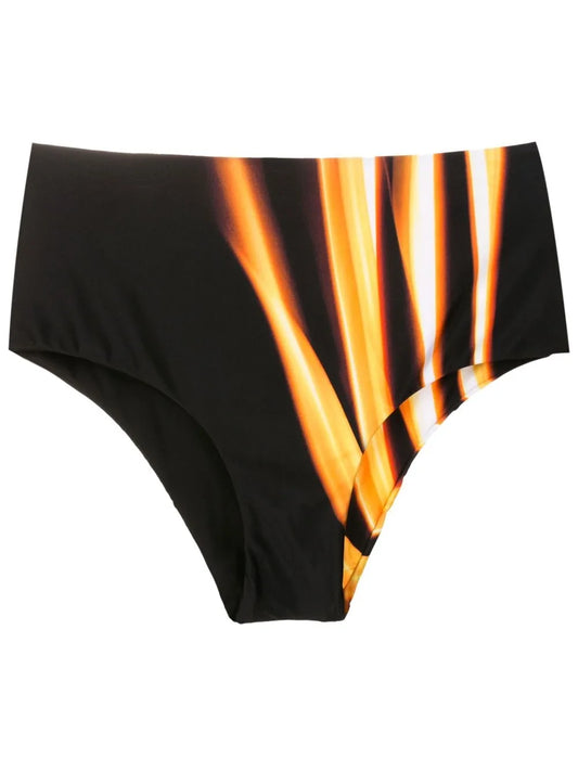 Prism-Print High-Waist Bikini Bottoms