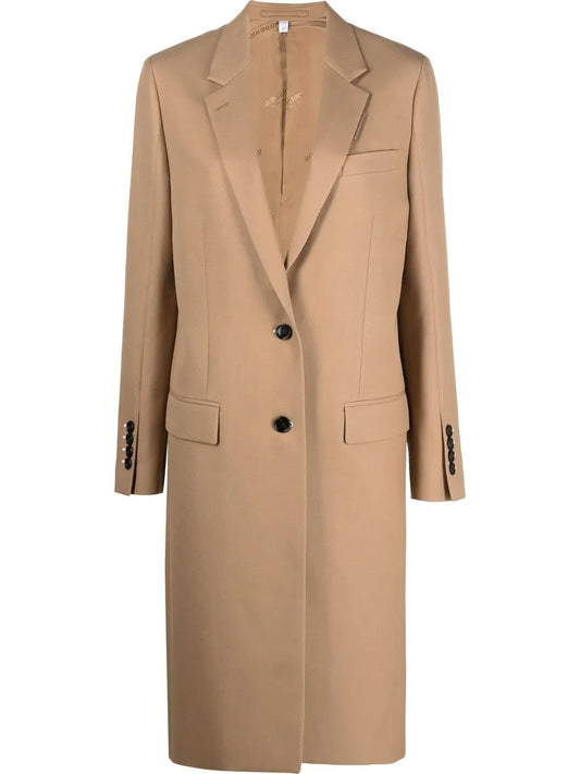 Notched-Lapel Single-Breasted Coat