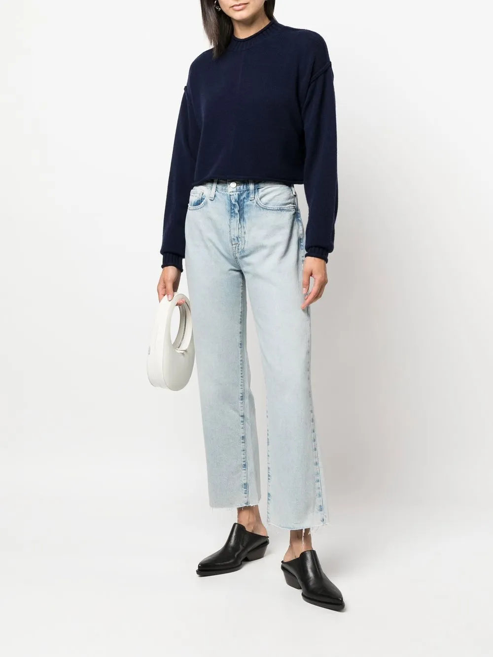 Ribbed-Knit Cropped Jumper