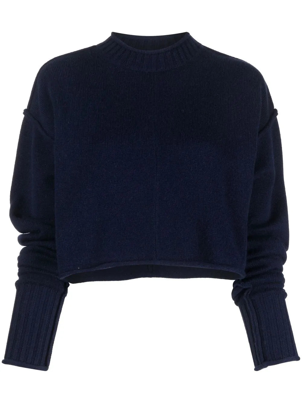 Ribbed-Knit Cropped Jumper