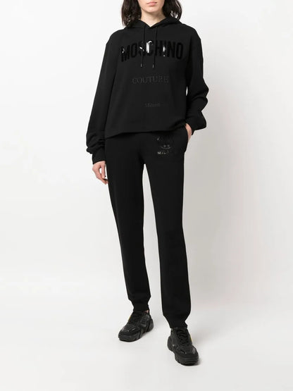 Logo-Print Cropped Hoodie