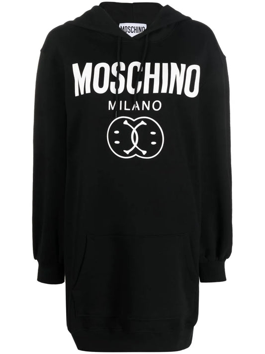 Logo Print Hooded Dress