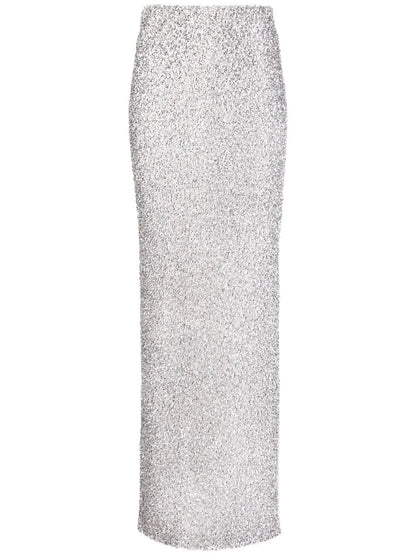 Crystal-Embellished Maxi Skirt