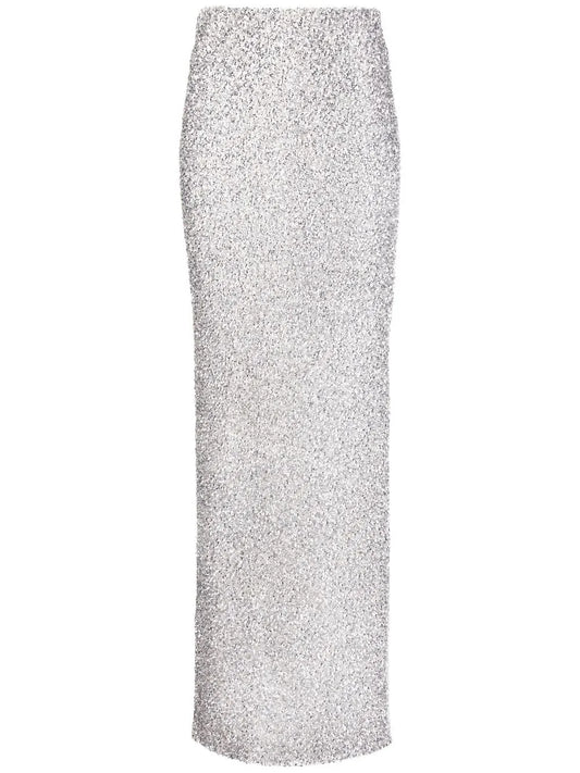 Crystal-Embellished Maxi Skirt