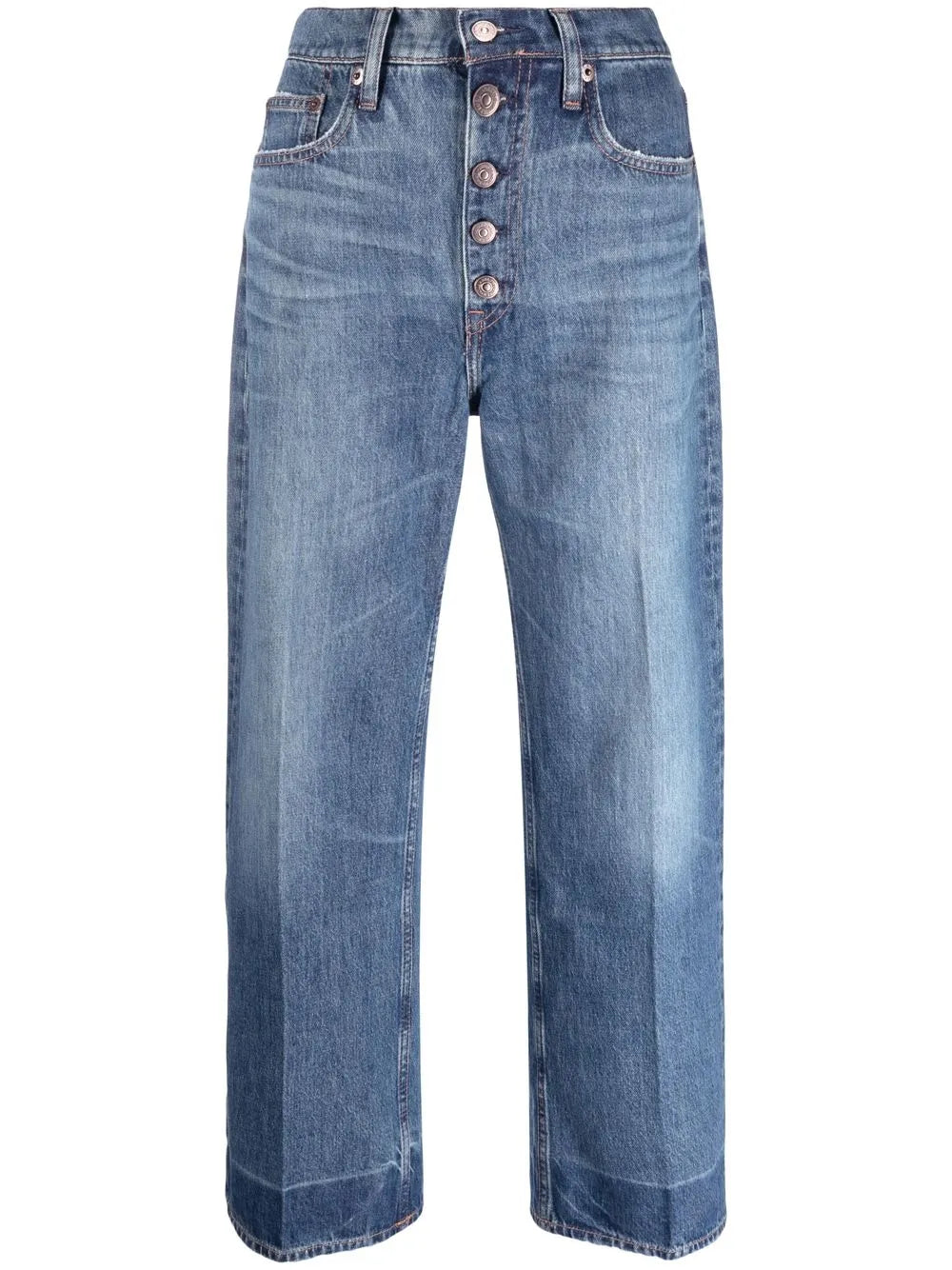 Wide-Leg Cropped Jeans