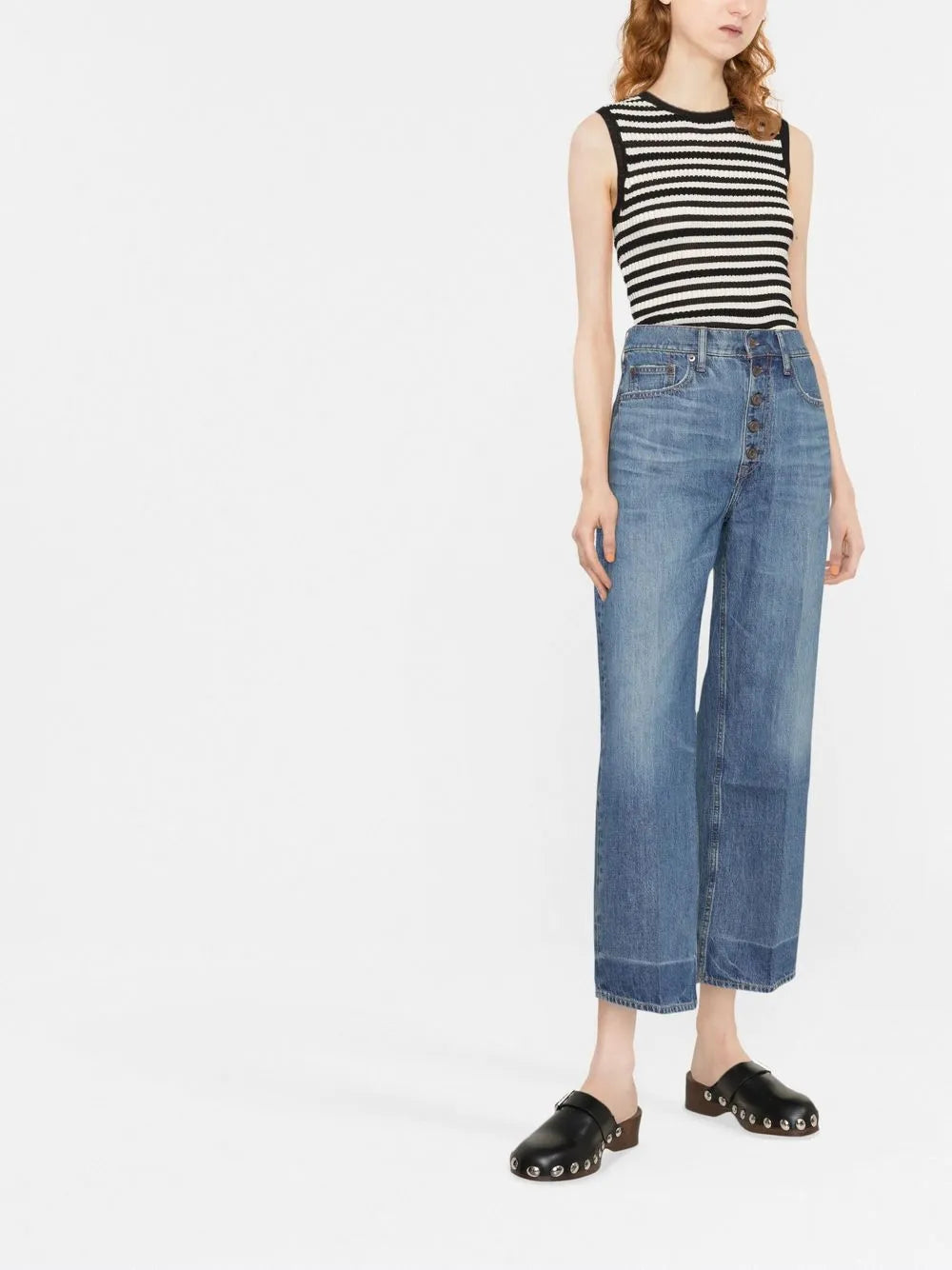 Wide-Leg Cropped Jeans