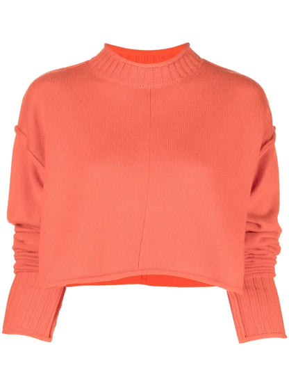 Ribbed-Knit Cropped Jumper