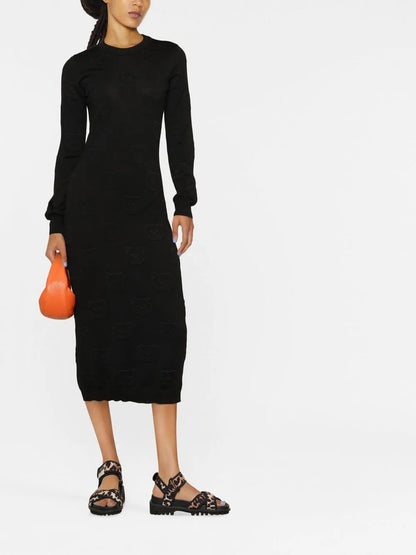 Fitted Knitted Midi Dress