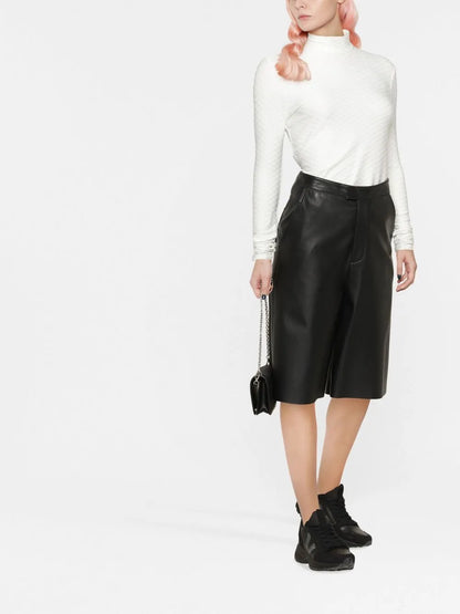 Textured Long-Sleeve Top