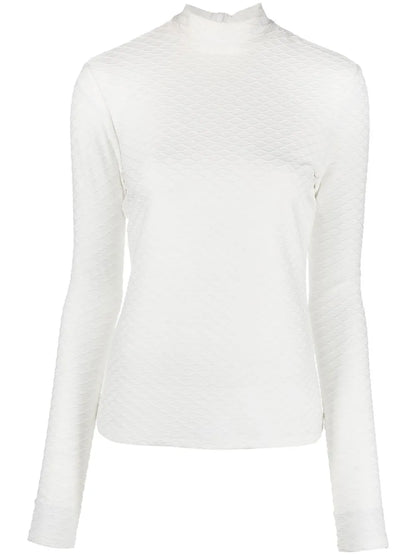 Textured Long-Sleeve Top