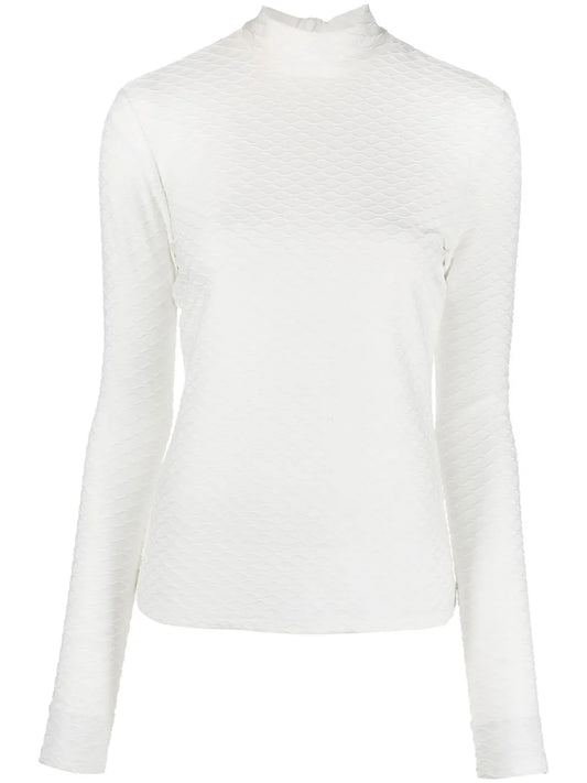 Textured Long-Sleeve Top