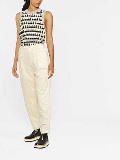 High-Waist Tapered Trousers