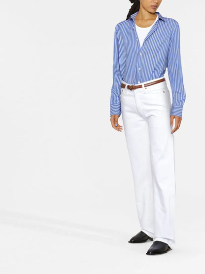 High-Waisted Flared-Leg Jeans