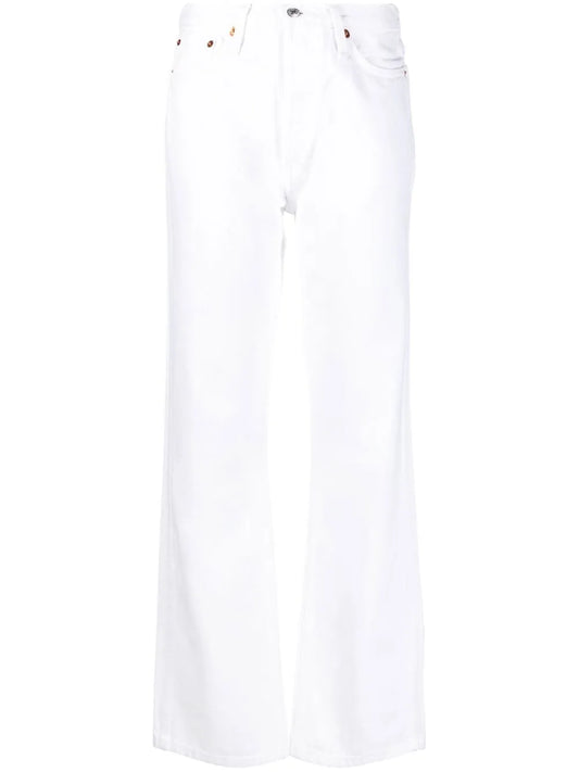 High-Waisted Flared-Leg Jeans