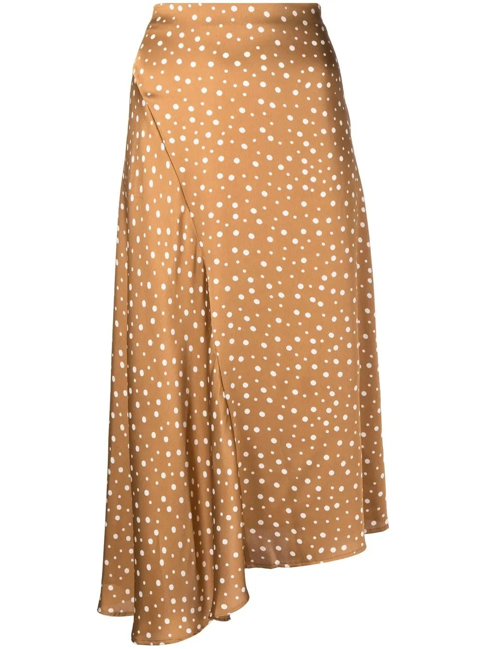 Spot-Print Asymmetric Skirt