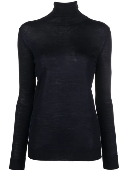 Fine-Knit Turtleneck Top