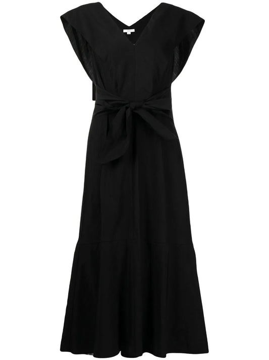V-Neck Sleeveless Midi Dress