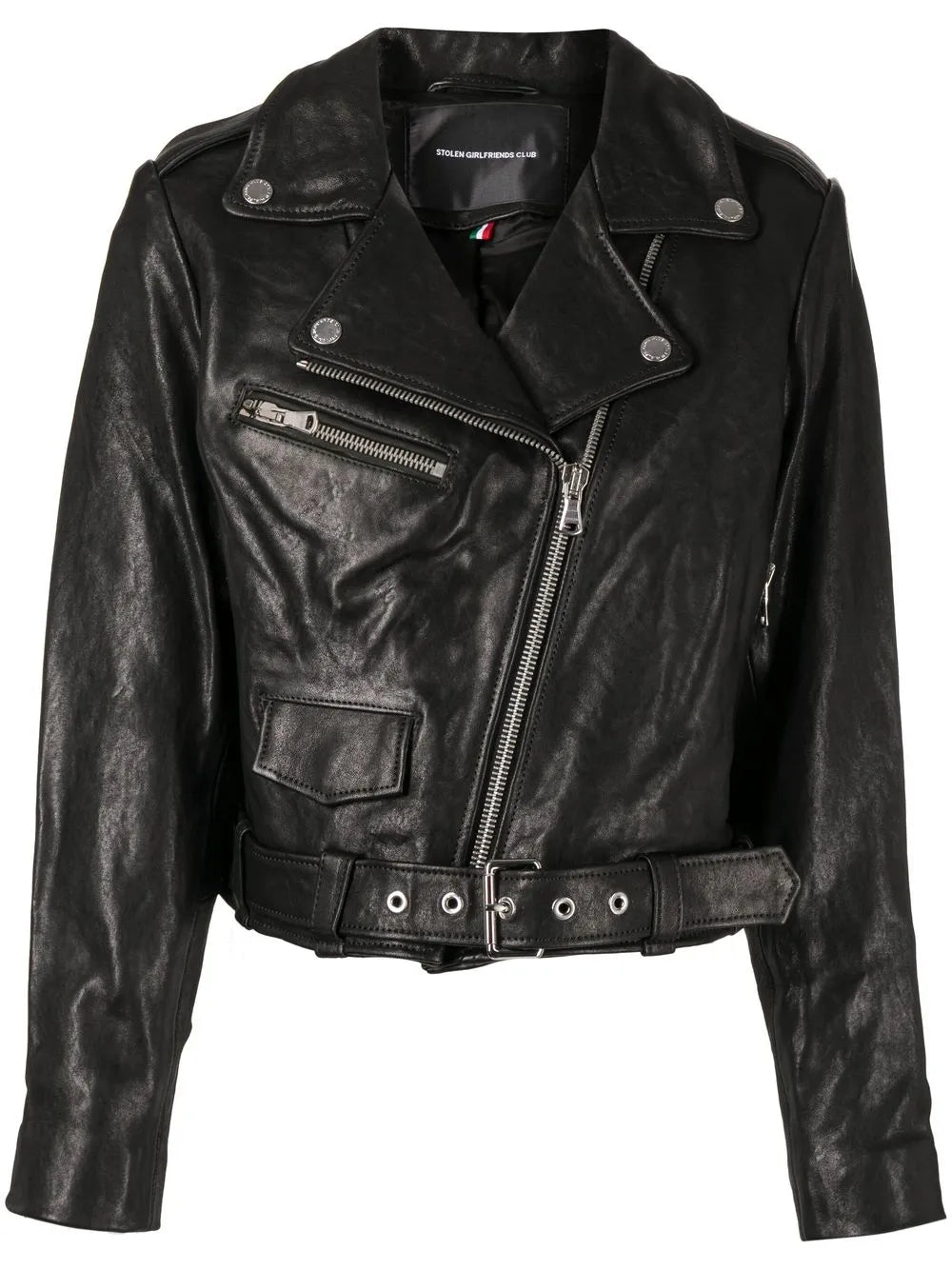 Joan Cropped Biker Jacket