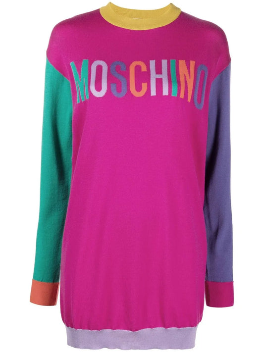 Logo-Intarsia Sweater Dress