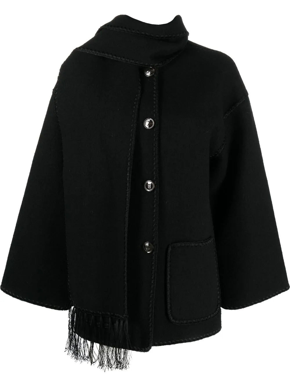Embroidered Scarf Jacket