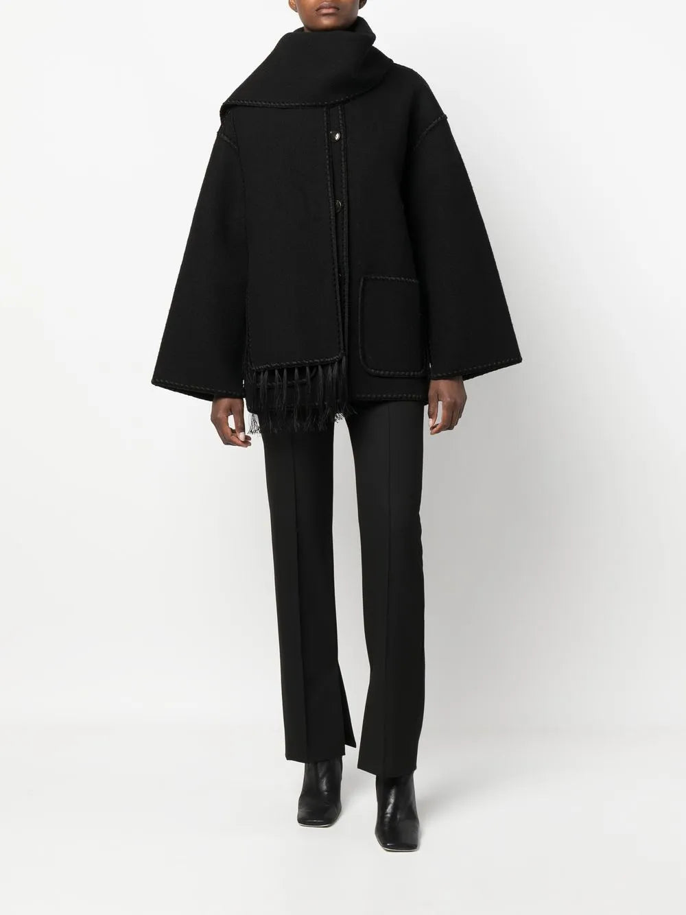 Embroidered Scarf Jacket