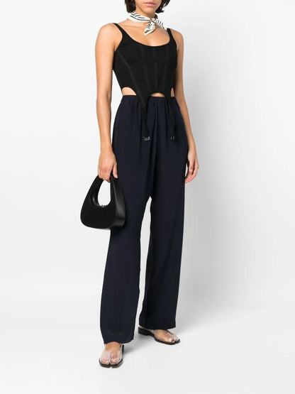 Wide-Leg High-Waisted Trousers