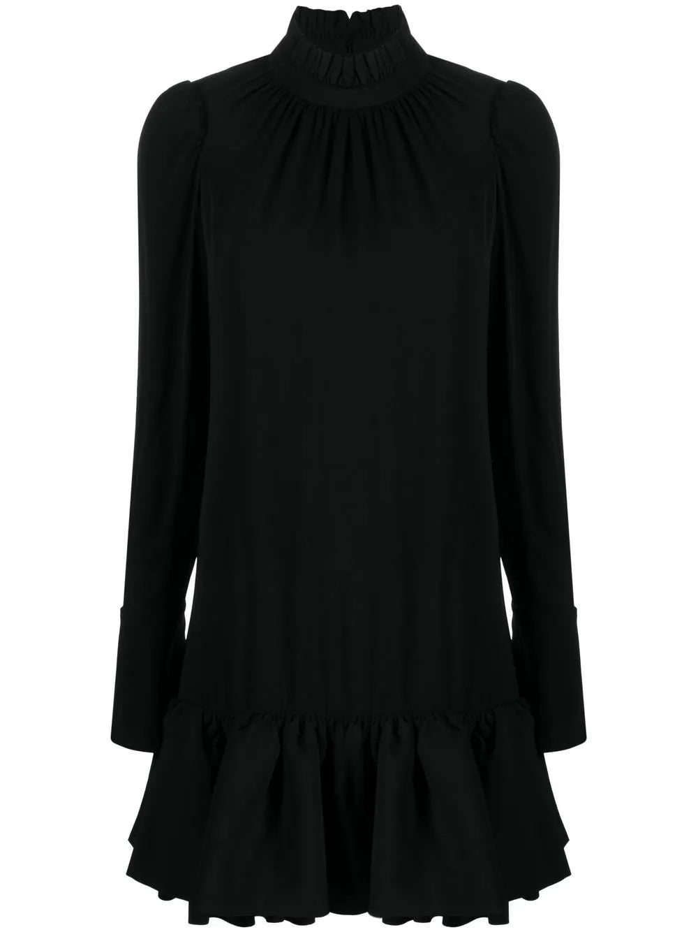 Frilled-Hem Short Dress