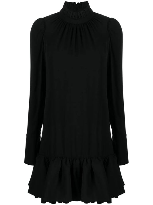 Frilled-Hem Short Dress