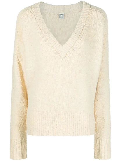 V-Neck Textured Jumper