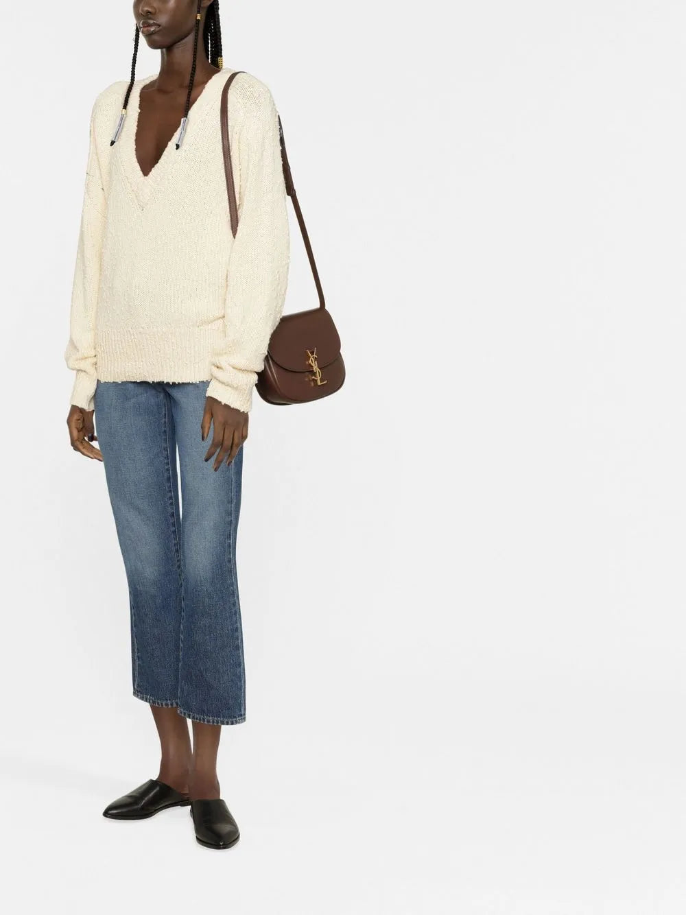 V-Neck Textured Jumper