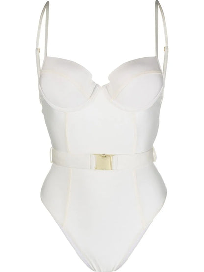Belted Sweetheart Swimsuit