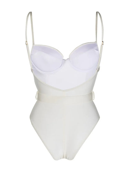 Belted Sweetheart Swimsuit