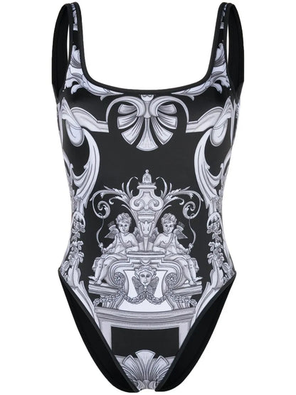 Baroque Pattern-Print Swimsuit