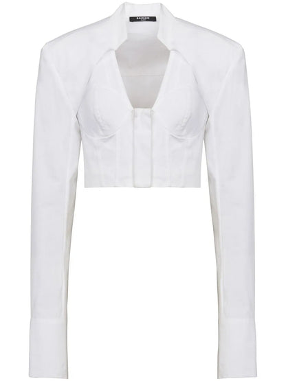 Cropped Cotton Blouse