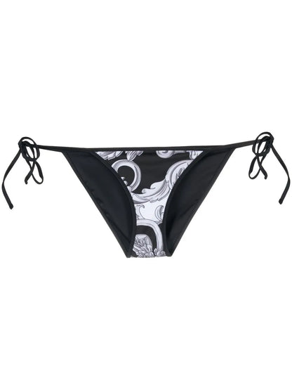 Baroque Pattern-Print Bikini Bottoms