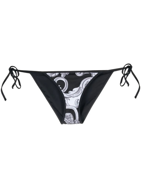 Baroque Pattern-Print Bikini Bottoms