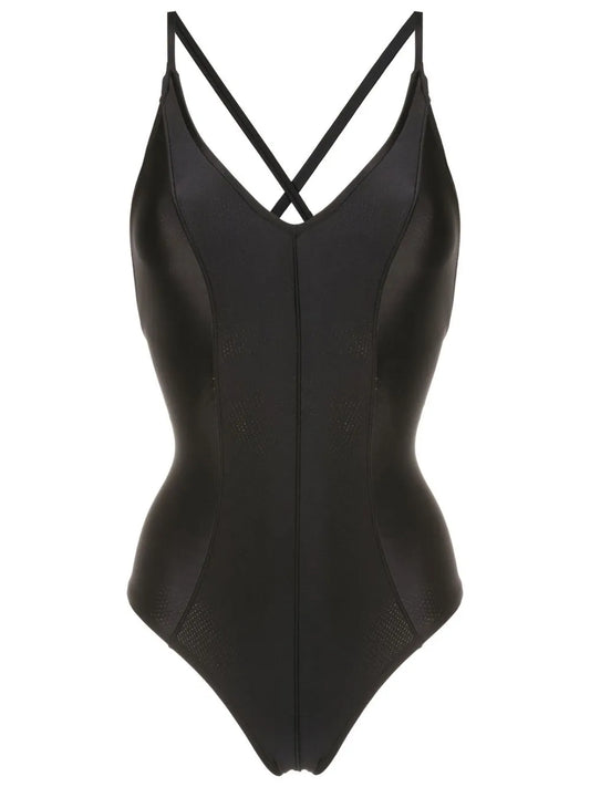 Crossover Shoulder-Strap Detail Swimsuit